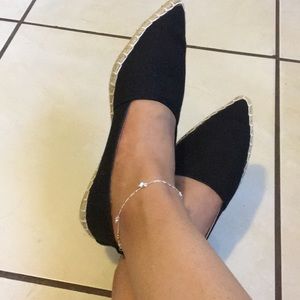 Black pointed espadrilles/flats